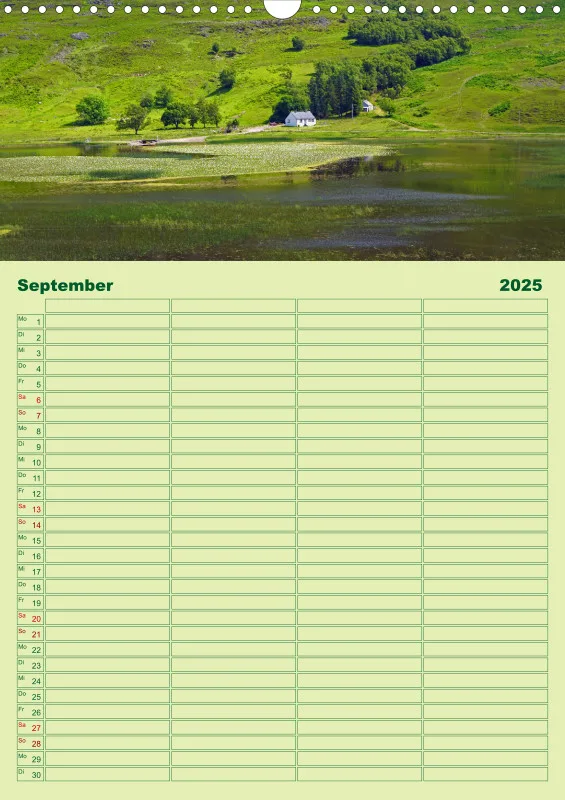 2025 A3 Planer Farbzauber Natur - Grün