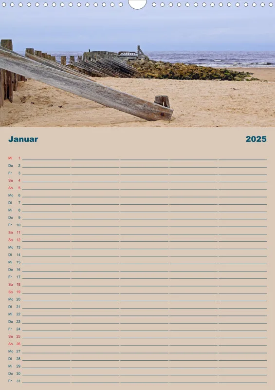 2025 A3 Planer Unterwegs am Strand