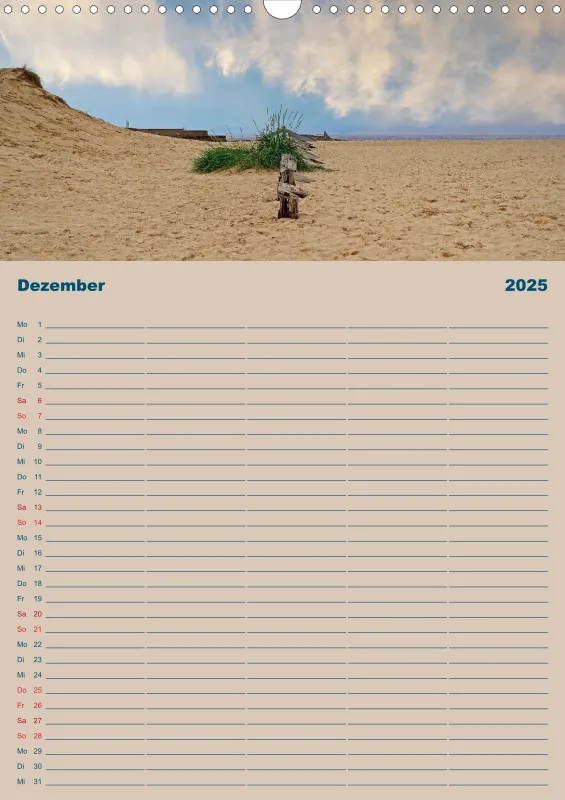 2025 A3 Planer Unterwegs am Strand