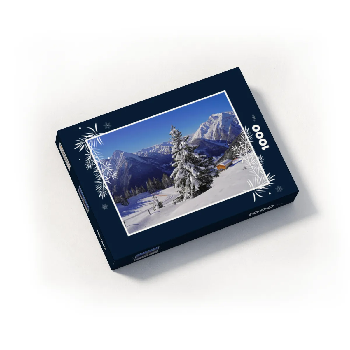 Puzzle 1000 Teile Alpenidylle im Tiefschnee