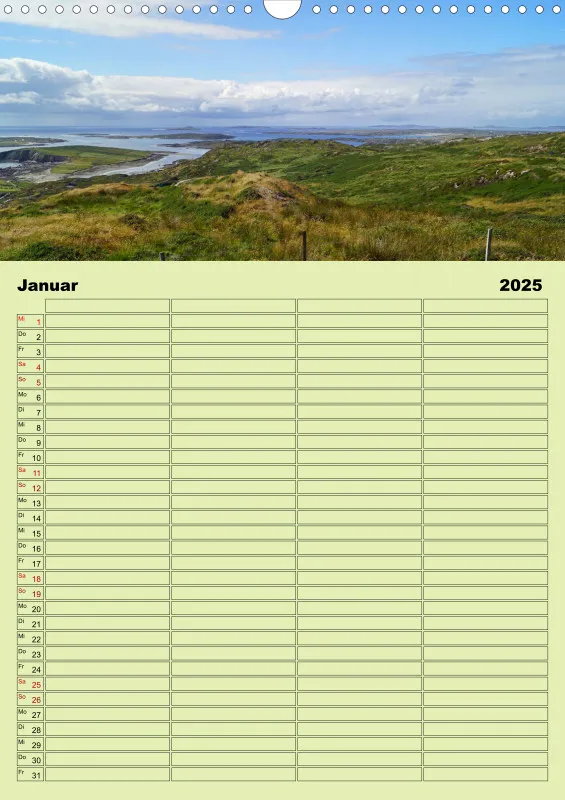 2025 A3 Planer Irische Landschaften - Rund um die grüne Insel