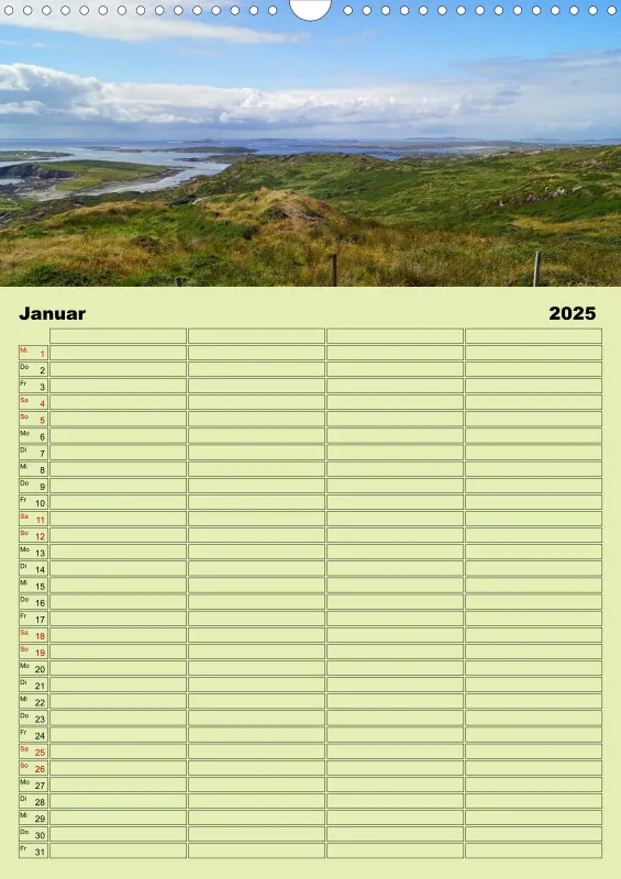 2025 A3 Planer Irische Landschaften - Rund um die grüne Insel