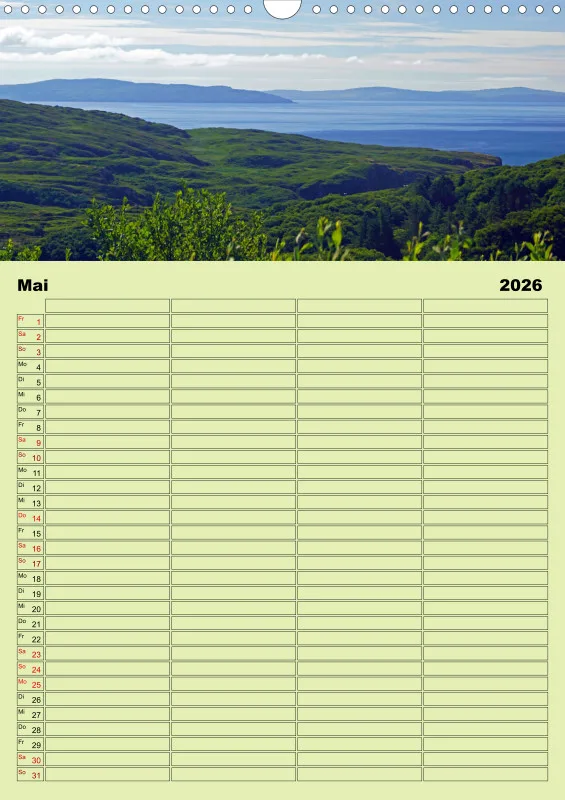 2026 A3 Planer Irische Landschaften - Rund um die grüne Insel