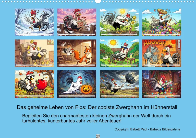 2027 A2 Das geheime Leben von Fips: Der coolste Zwerghahn im Hühnerstall