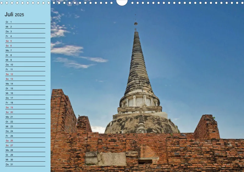 2025 A3 mit Planer wat phra sri sanpet - Tempelruinen in Ayutthaya