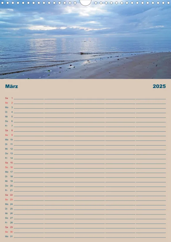 2025 A3 Planer Unterwegs am Strand