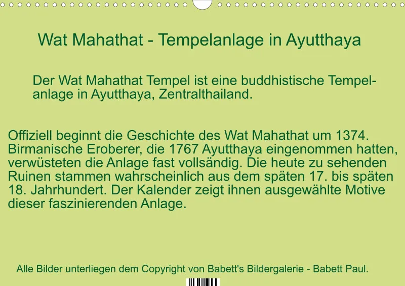 2027 A3 Wat Mahathat - Tempelanlage in Ayutthaya