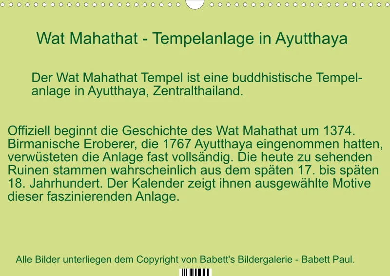 2027 A3 Wat Mahathat - Tempelanlage in Ayutthaya
