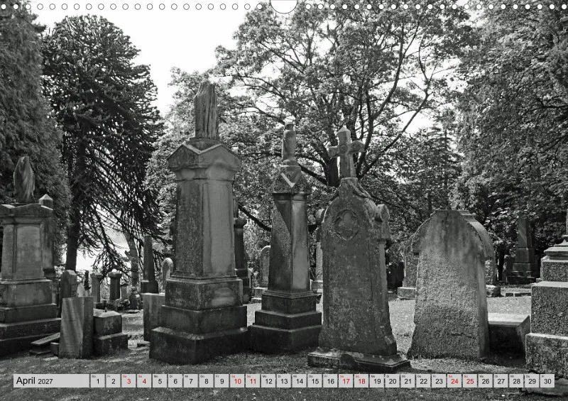 2027 A3 Ehrfürchtige Stille - Balgay Friedhof in Schottland