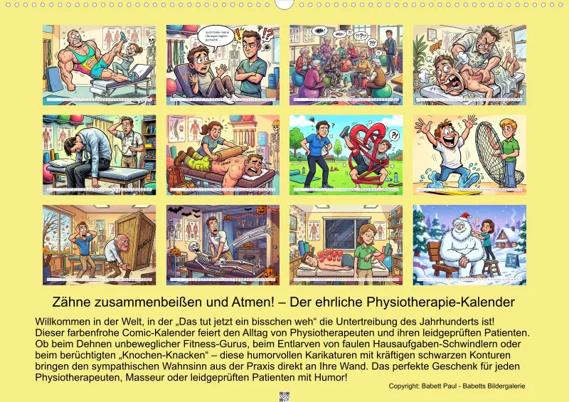 2027 A2 Zähne zusammenbeißen und Atmen! – Der ehrliche Physiotherapie-Kalender