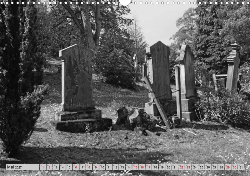 2027 A3 Ehrfürchtige Stille - Balgay Friedhof in Schottland