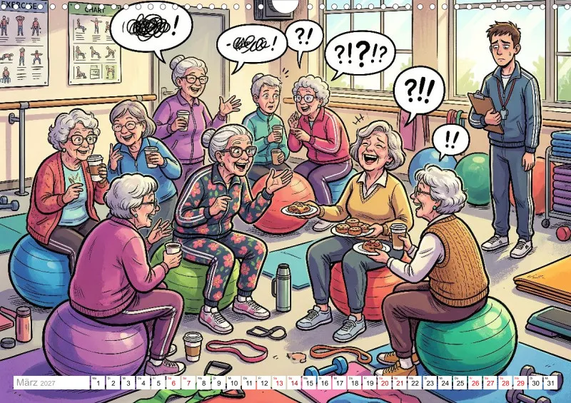 2027 A3 Zähne zusammenbeißen und Atmen! – Der ehrliche Physiotherapie-Kalender