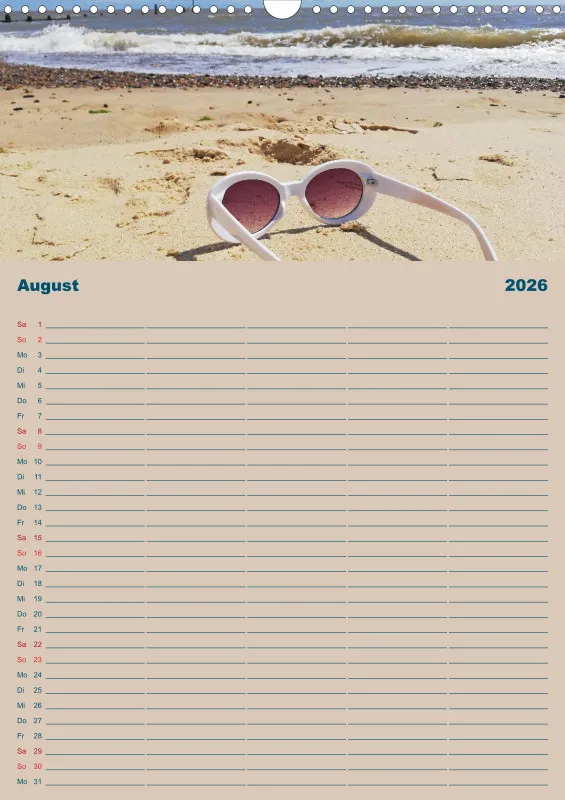 2026 A3 Planer Unterwegs am Strand