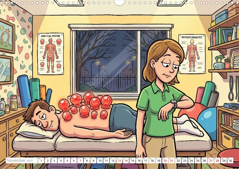 2027 A3 Zähne zusammenbeißen und Atmen! – Der ehrliche Physiotherapie-Kalender