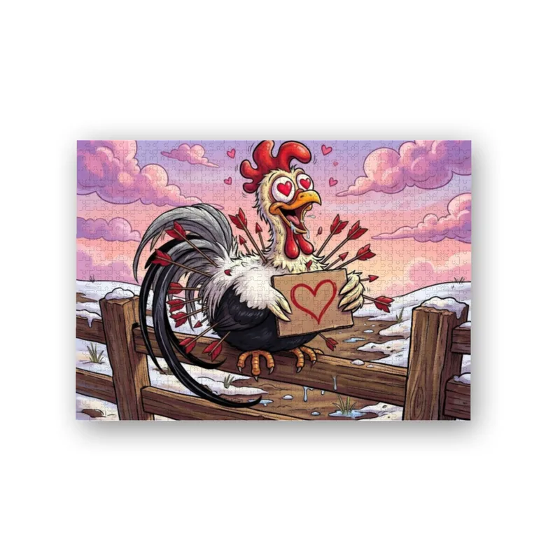 Puzzle 1000 Teile Amors Federvieh