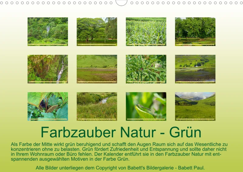 2026 A3 Farbzauber Natur -Grün