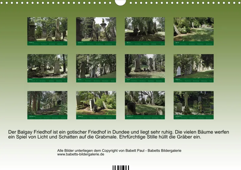 2027 A3 Ehrfürchtige Stille - Balgay Friedhof in Schottland (dunkel)