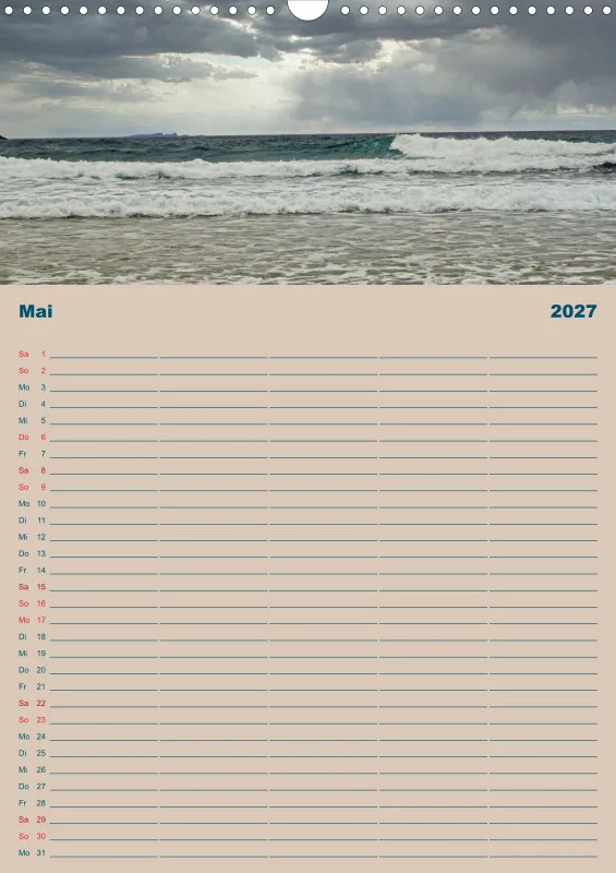 2027 A3 Planer Unterwegs am Strand