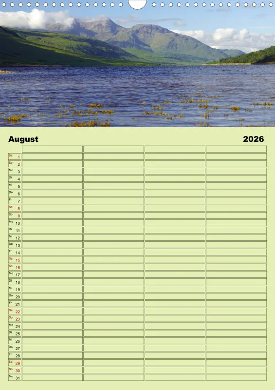 2026 A3 Planer Glen Etive-Hochland in Schottland