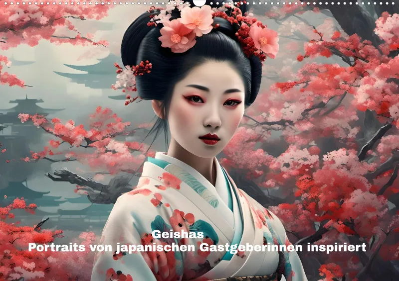 2027 A2 Geishas Portraits von japanischen Gastgeberinnen inspiriert
