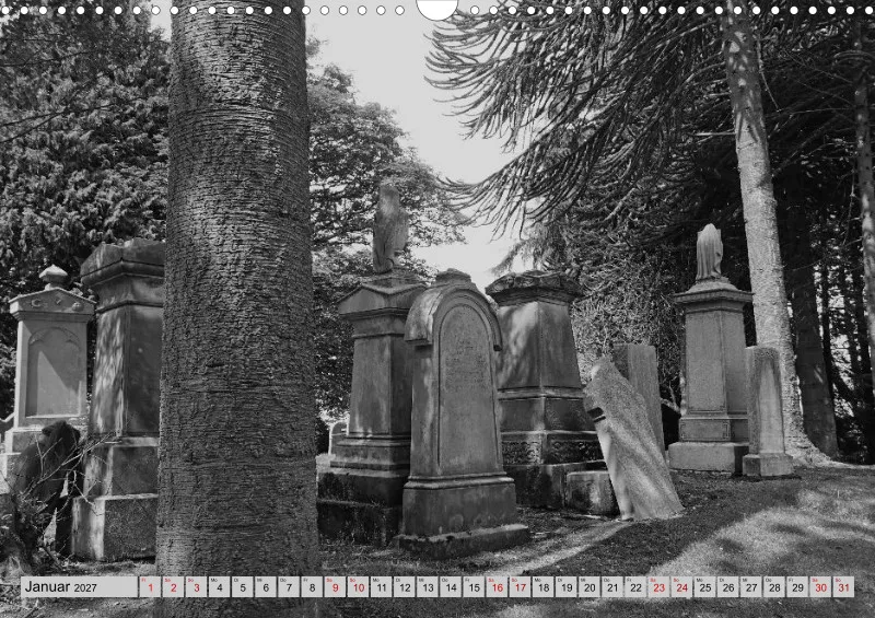 2027 A3 Ehrfürchtige Stille - Balgay Friedhof in Schottland