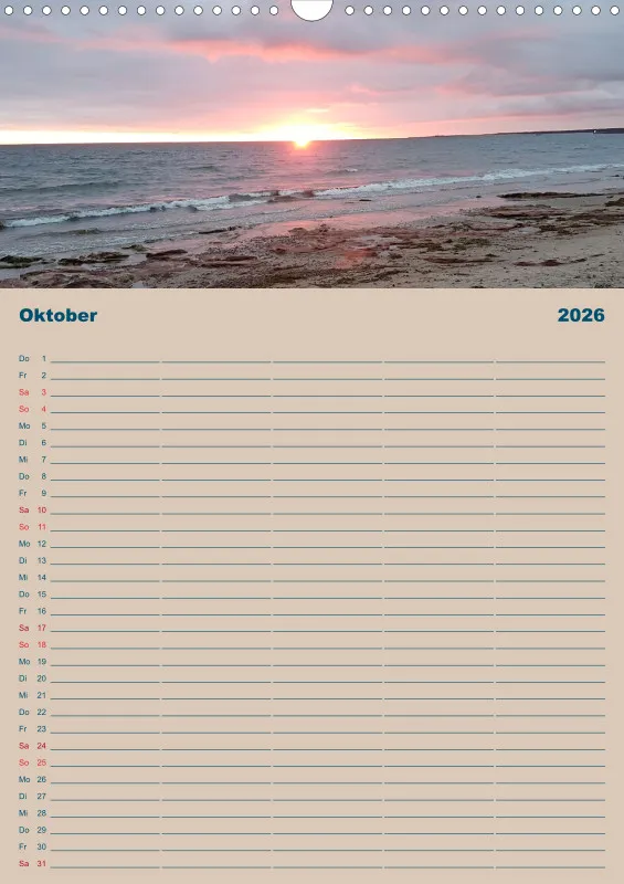2026 A3 Planer Unterwegs am Strand