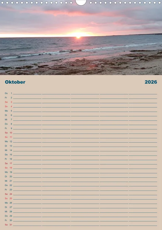 2026 A3 Planer Unterwegs am Strand