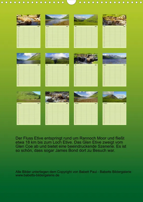 2025 A3 Planer Glen Etive-Hochland in Schottland