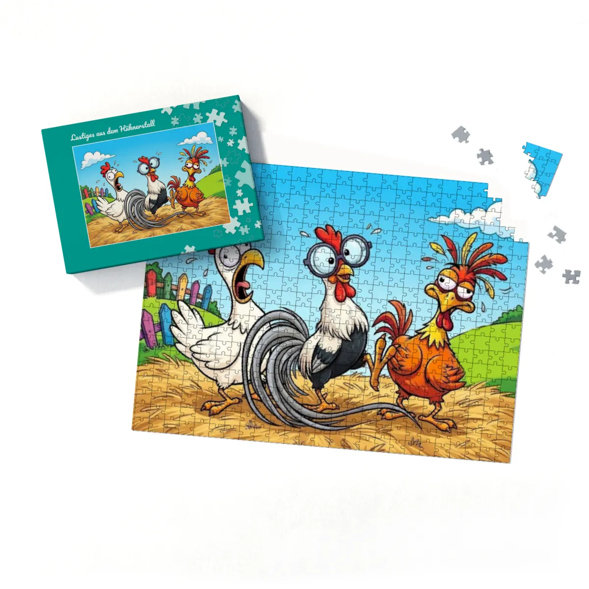 Puzzle 500 Teile Lustiges aus dem Hühnerstall
