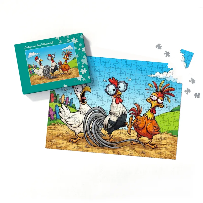 Puzzle 500 Teile Lustiges aus dem Hühnerstall