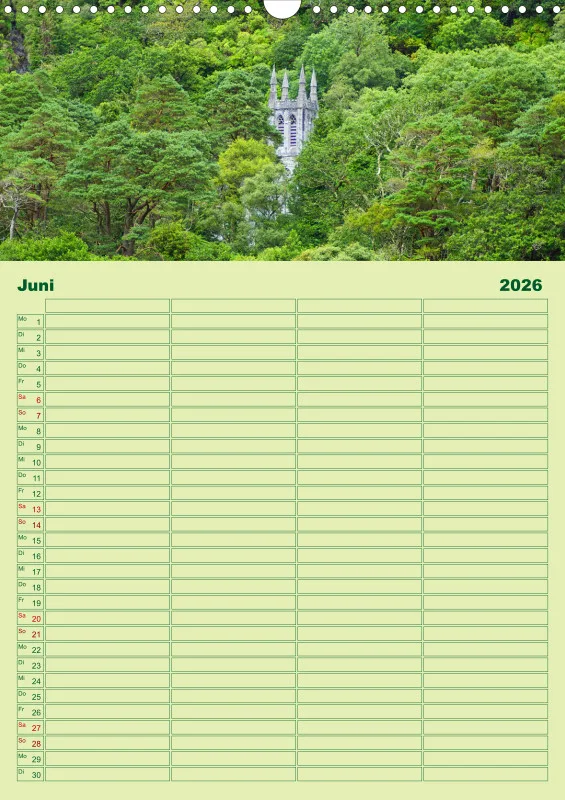 2026 A3 Planer Farbzauber Natur - Grün