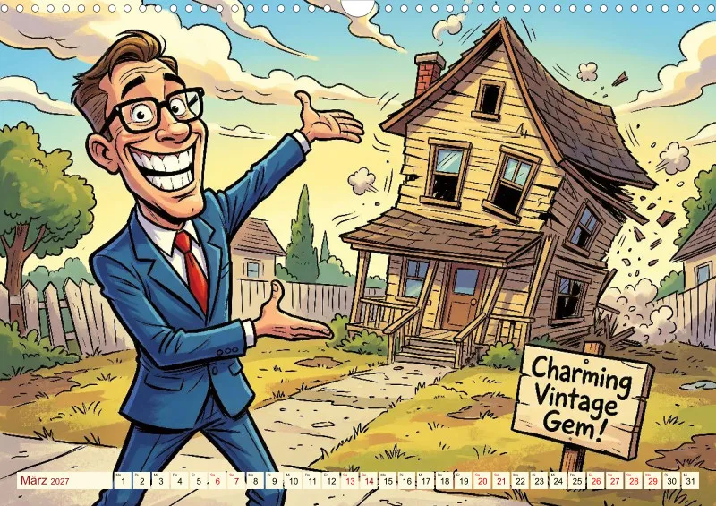 2027 A3 Provisionsfrei und garantiert witzig! Immobilienmaklern und Hausverwalter als Comic