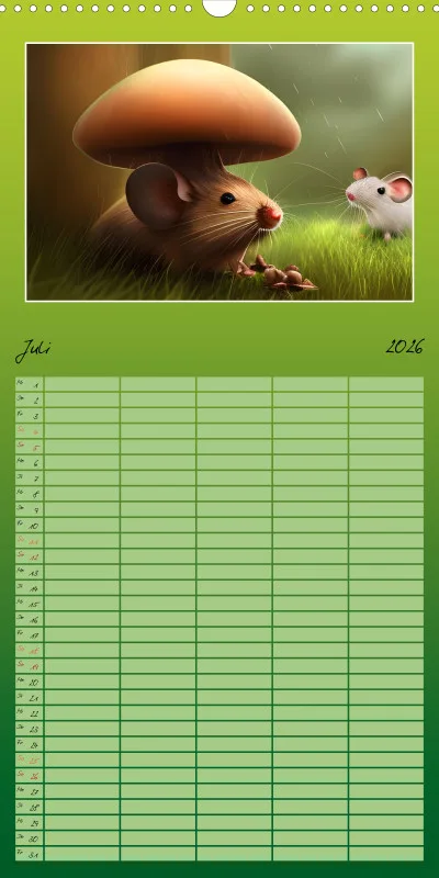 2026 Familienplaner Der Maus Kalender