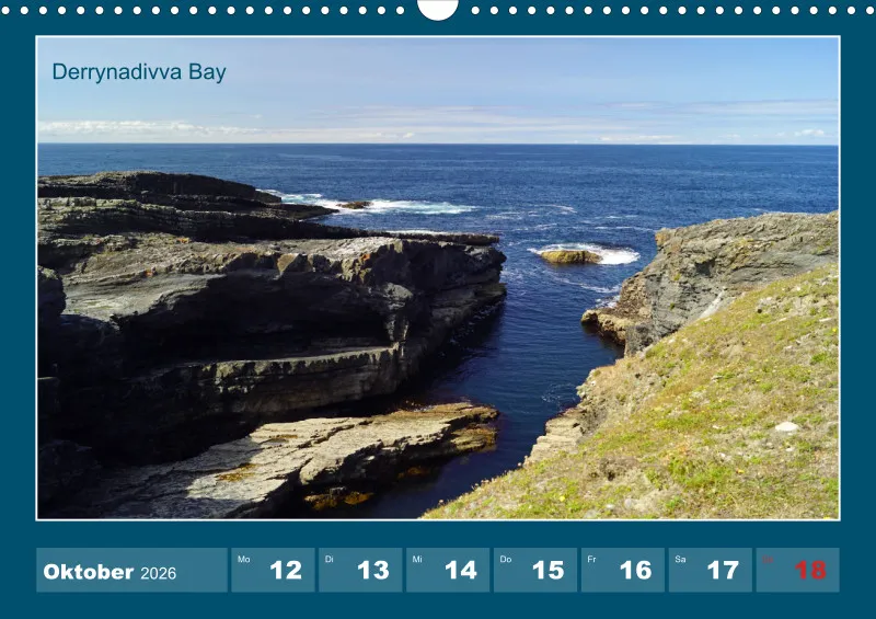 2026 A3 Wochenkalender Rundreise-Loop Head Halbinsel