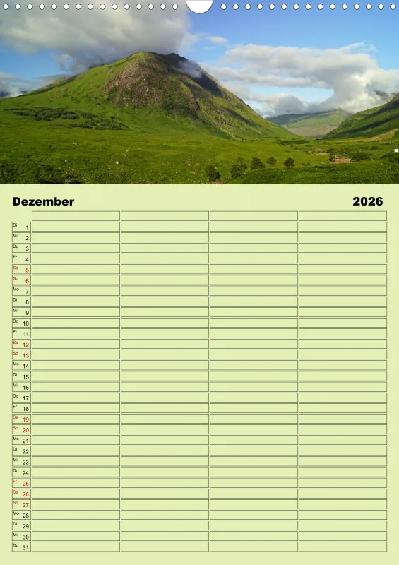 2026 A3 Planer Glen Etive-Hochland in Schottland