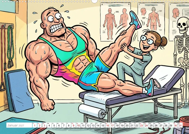 2027 A2 Zähne zusammenbeißen und Atmen! – Der ehrliche Physiotherapie-Kalender