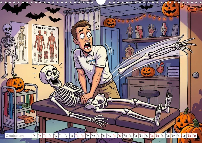 2027 A3 Zähne zusammenbeißen und Atmen! – Der ehrliche Physiotherapie-Kalender