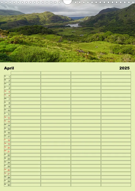 2025 A3 Planer Irische Landschaften - Rund um die grüne Insel