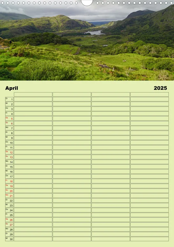 2025 A3 Planer Irische Landschaften - Rund um die grüne Insel