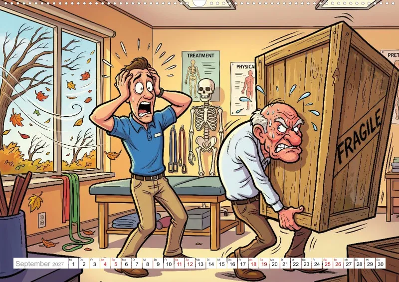 2027 A2 Zähne zusammenbeißen und Atmen! – Der ehrliche Physiotherapie-Kalender