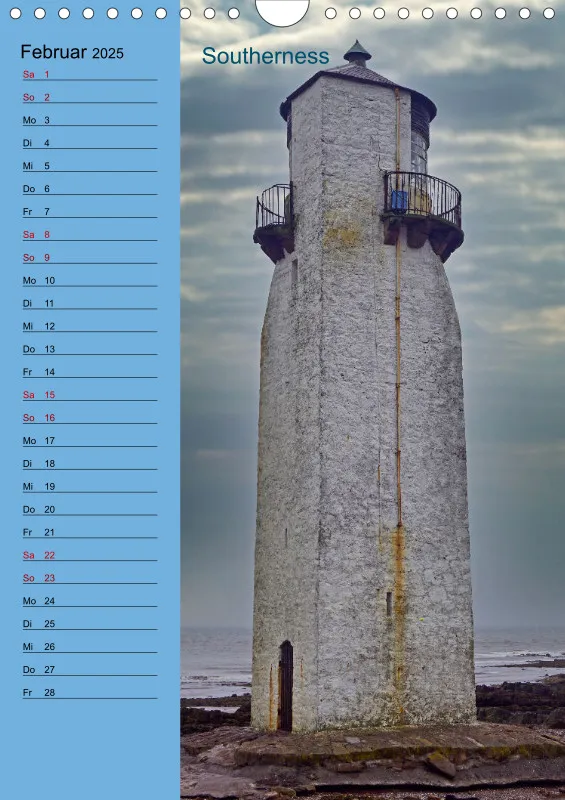 2025 A4 Leuchttürme - Geburtstagskalender
