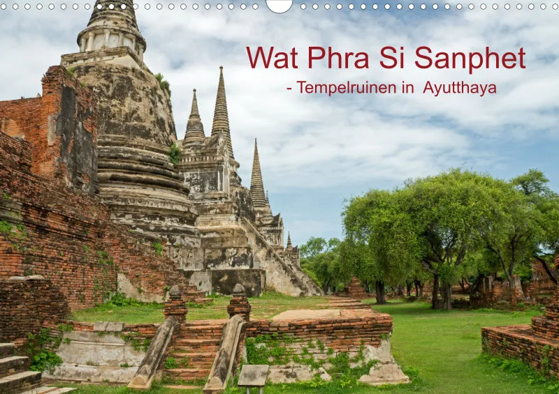 2025 A3 mit Planer wat phra sri sanpet - Tempelruinen in Ayutthaya