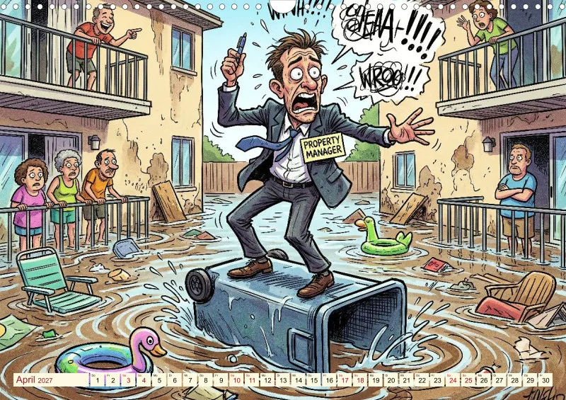 2027 A3 Provisionsfrei und garantiert witzig! Immobilienmaklern und Hausverwalter als Comic