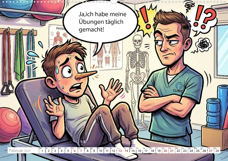 2027 A2 Zähne zusammenbeißen und Atmen! – Der ehrliche Physiotherapie-Kalender