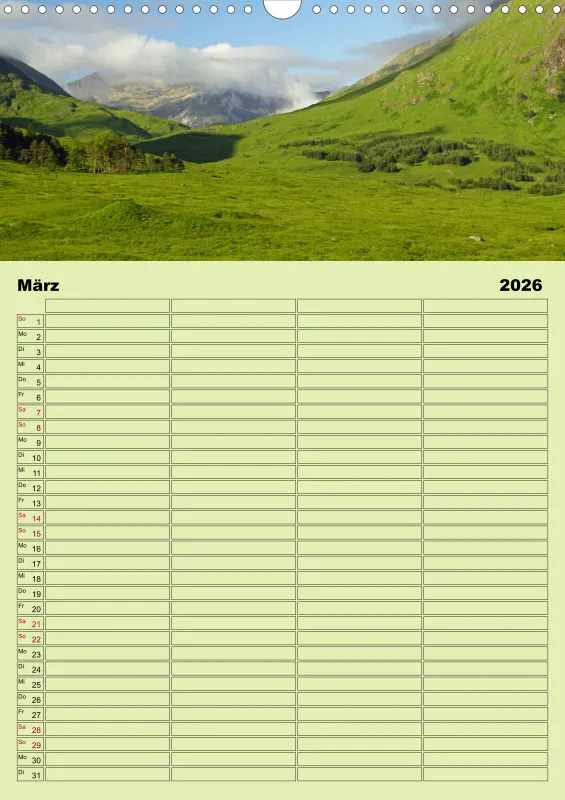 2026 A3 Planer Glen Etive-Hochland in Schottland
