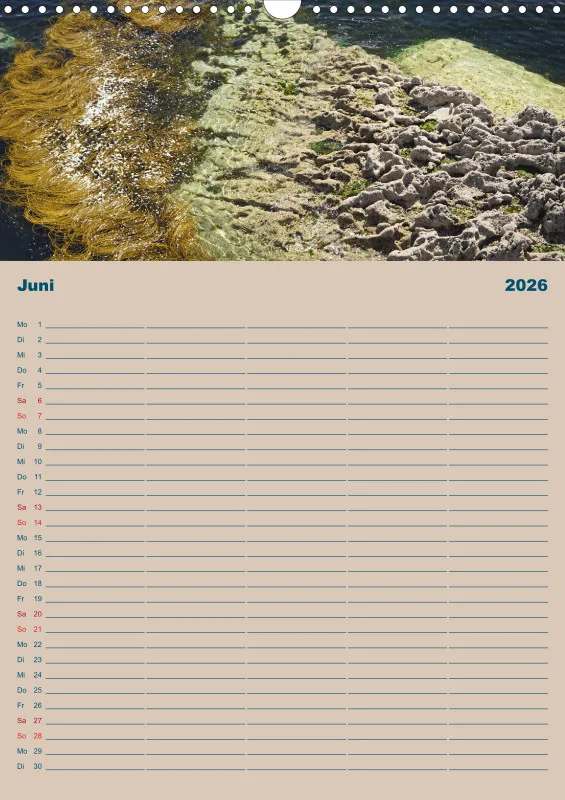 2026 A3 Planer Unterwegs am Strand