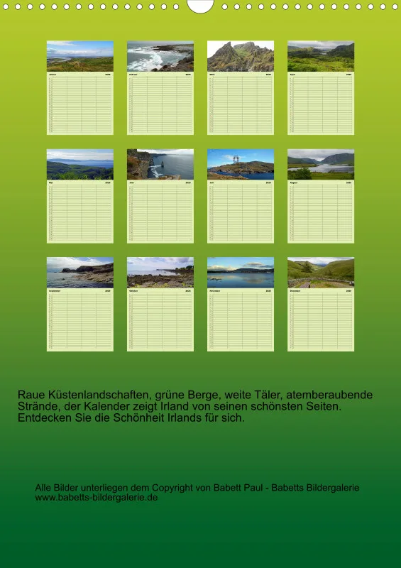 2025 A3 Planer Irische Landschaften - Rund um die grüne Insel
