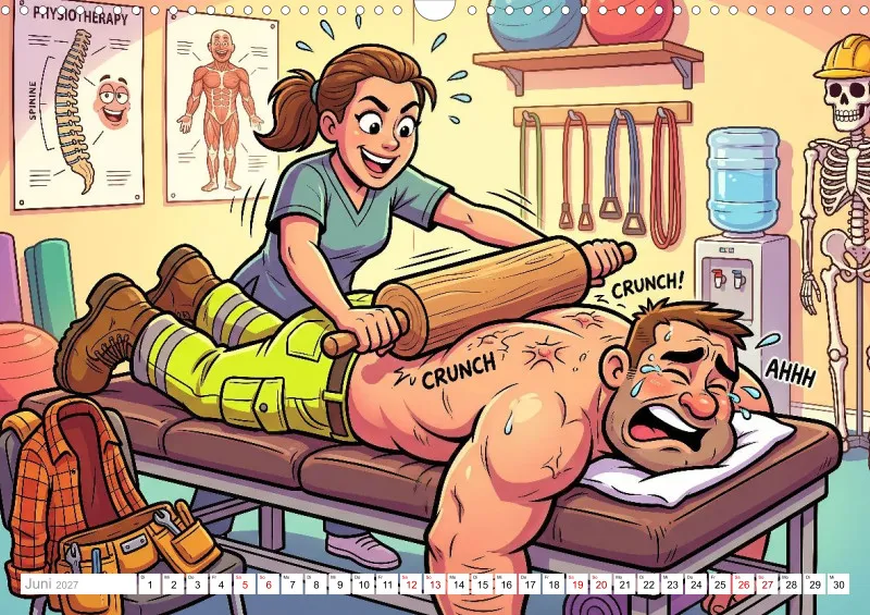 2027 A3 Zähne zusammenbeißen und Atmen! – Der ehrliche Physiotherapie-Kalender