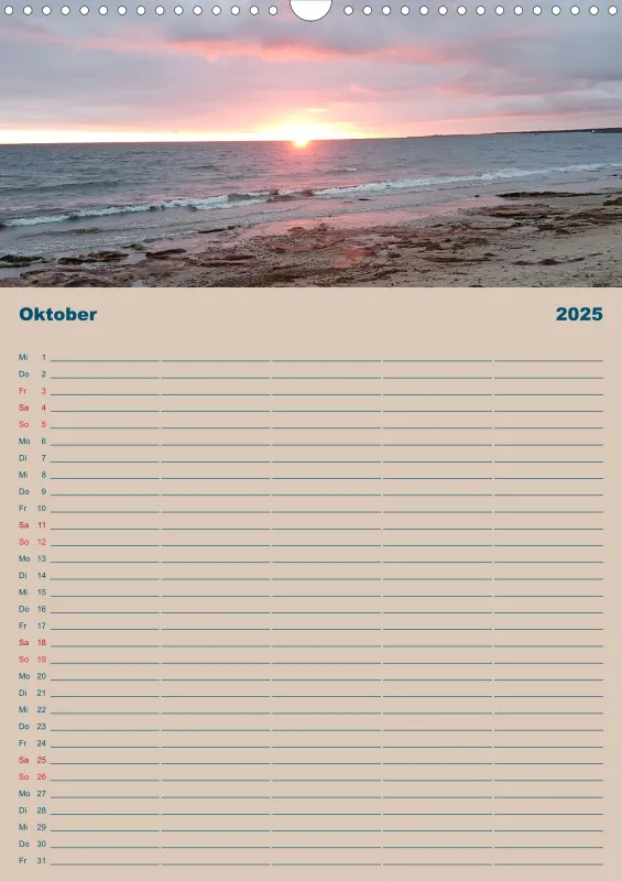 2025 A3 Planer Unterwegs am Strand