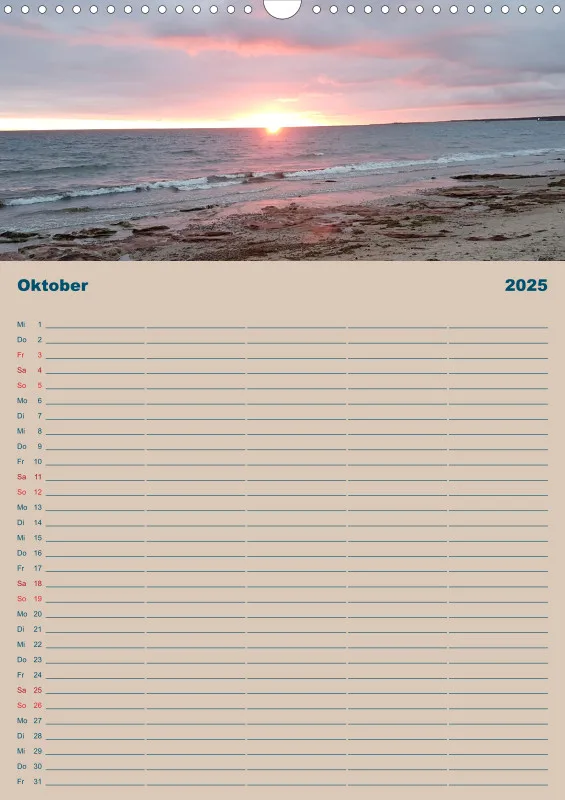 2025 A3 Planer Unterwegs am Strand